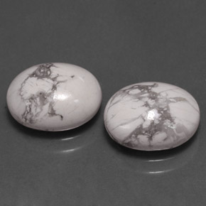 캐럿 천연 회백색 하울라이트 보석, 타원형 컷, 10.1×8 mm, 불투명체