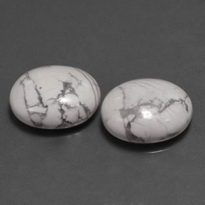 캐럿 천연 회백색 하울라이트 보석, 타원형 컷, 10.1×8 mm, 불투명체