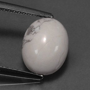 2.70캐럿 천연 회백색 하울라이트, 타원형 컷, 10×8 mm, 불투명체