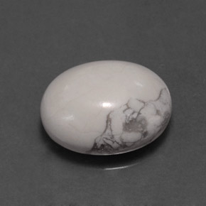 2.70캐럿 천연 회백색 하울라이트, 타원형 컷, 10×8 mm, 불투명체