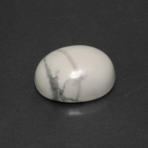 2.24캐럿 천연 회백색 하울라이트, 타원형 컷, 9.2×7.4 mm, 불투명체