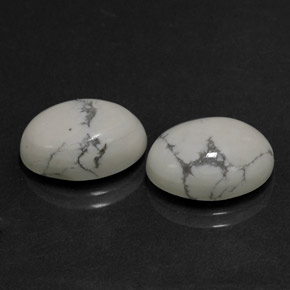 캐럿 천연 회백색 하울라이트 보석, 타원형 컷, 14.2×10.4 mm, 불투명체