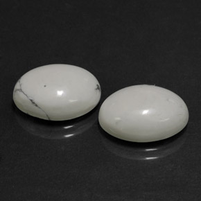 11.94캐럿 천연 밝은 회백색 하울라이트 보석, 타원형 컷, 14.4×10.5 mm, 불투명체