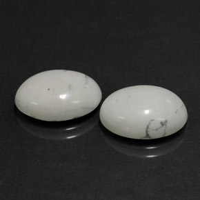 캐럿 천연 회백색 하울라이트 보석, 타원형 컷, 14.3×10.3 mm, 불투명체