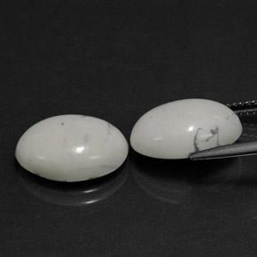 캐럿 천연 회백색 하울라이트 보석, 타원형 컷, 14.3×10.3 mm, 불투명체