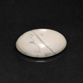 9.30캐럿 천연 회백색 하울라이트, 타원형 컷, 18×13 mm, 불투명체