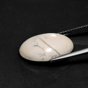 9.30캐럿 천연 회백색 하울라이트, 타원형 컷, 18×13 mm, 불투명체