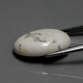 9.40캐럿 천연 회백색 하울라이트, 타원형 컷, 불투명체