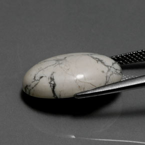 9.98캐럿 천연 회백색 하울라이트, 타원형 컷, 불투명체