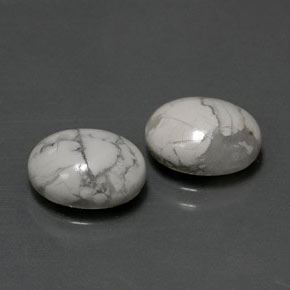 캐럿 천연 회백색 하울라이트 보석, 타원형 컷, 10.1×8 mm, 불투명체