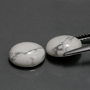 캐럿 천연 회백색 하울라이트 보석, 타원형 컷, 불투명체