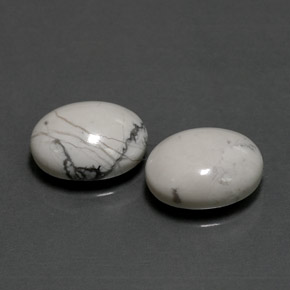 캐럿 천연 회백색 하울라이트 보석, 타원형 컷, 10.1×8 mm, 불투명체
