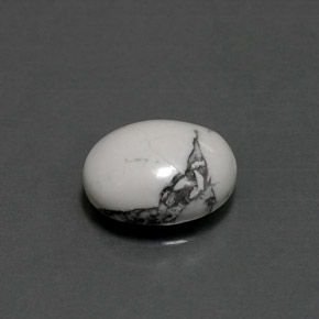 2.60캐럿 천연 회백색 하울라이트, 타원형 컷, 10×8 mm, 불투명체