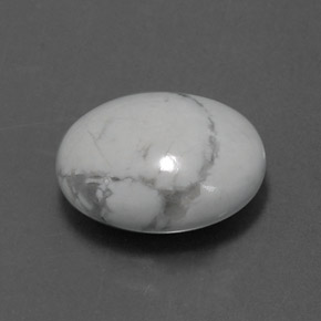 2.49캐럿 천연 회백색 하울라이트, 타원형 컷, 10.1×8 mm, 불투명체