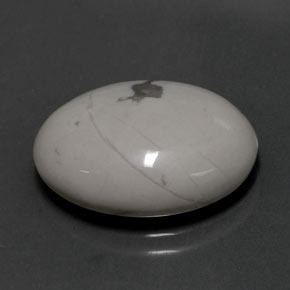 9.53캐럿 천연 회백색 하울라이트, 타원형 컷, 17.8×13.1 mm, 불투명체