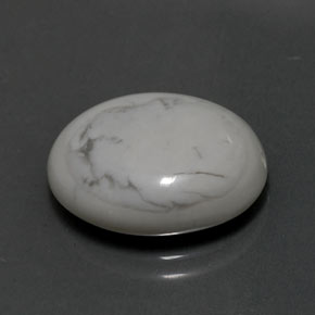 8.19캐럿 천연 회백색 하울라이트, 타원형 컷, 16×12.5 mm, 불투명체