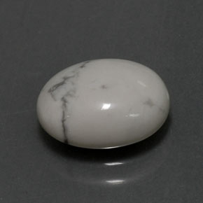 2.52캐럿 천연 회백색 하울라이트, 타원형 컷, 10.1×8 mm, 불투명체