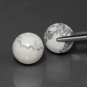캐럿 천연 회백색 하울라이트 보석, 구 / 공, 불투명체