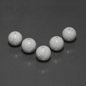 캐럿 천연 회백색 하울라이트 보석, 구형 / 볼, 12.59 mm, 불투명체