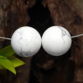 29.43캐럿 천연 회백색 하울라이트 보석, 구형 / 볼, 12.29 mm, 불투명체