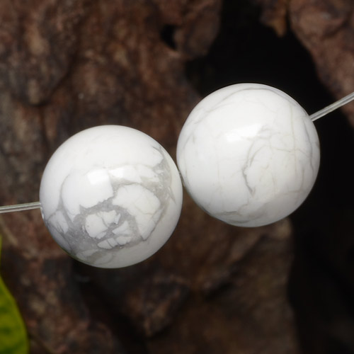 29.96캐럿 천연 여러 가지 빛깔의 흰색 하울라이트 보석, 구 / 공, 불투명체