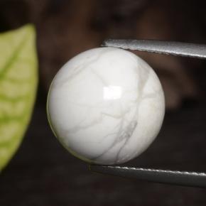 14.75캐럿 천연 여러 가지 빛깔의 흰색 하울라이트, 구형 / 볼, 12.46 mm, 불투명체