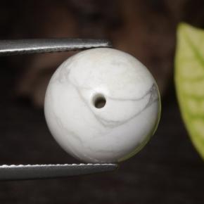 14.75캐럿 천연 여러 가지 빛깔의 흰색 하울라이트, 구형 / 볼, 12.46 mm, 불투명체