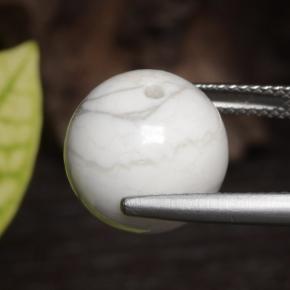 14.75캐럿 천연 여러 가지 빛깔의 흰색 하울라이트, 구형 / 볼, 12.46 mm, 불투명체