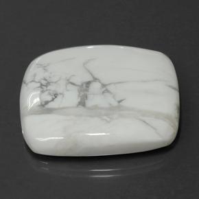 78.87캐럿 천연 회백색 하울라이트, 쿠션 컷, 33.2×33.1 mm, 불투명체