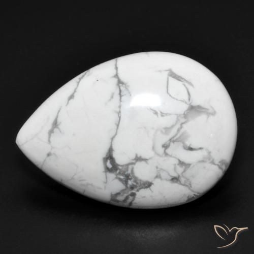 14.38ct 자연스러운 회백색 하울라이트, 배 모양, 불투명체