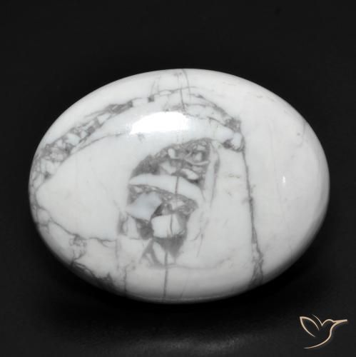 16.71ct 자연스러운 회백색 하울라이트, 타원형, 불투명체