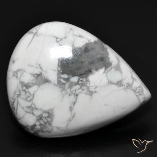 20.01ct 자연스러운 회백색 하울라이트, 배 모양, 불투명체
