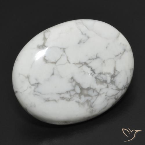 17.33ct 자연스러운 회백색 하울라이트, 타원형, 불투명체