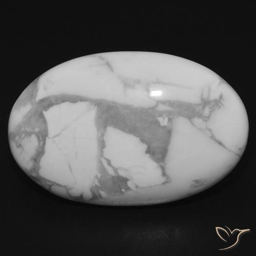 16.11ct 자연스러운 회백색 하울라이트, 타원형, 불투명체