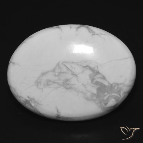 23.66ct 자연스러운 회백색 하울라이트, 타원형, 불투명체