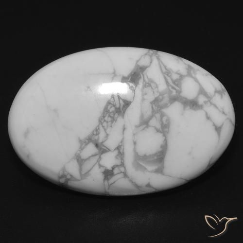 14.74ct 자연스러운 회백색 하울라이트, 타원형, 불투명체