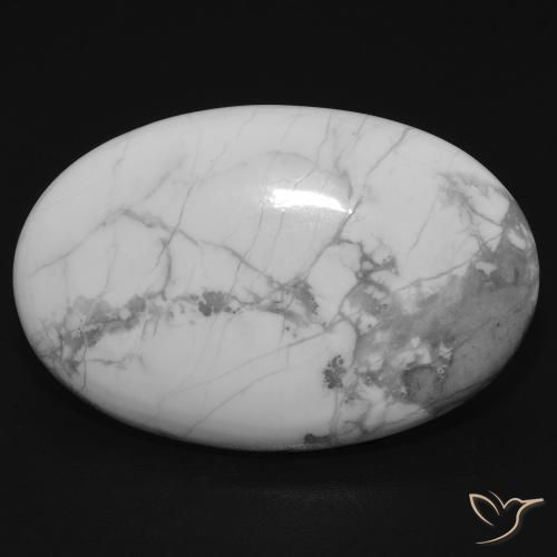 21.55ct 자연스러운 회백색 하울라이트, 타원형, 불투명체
