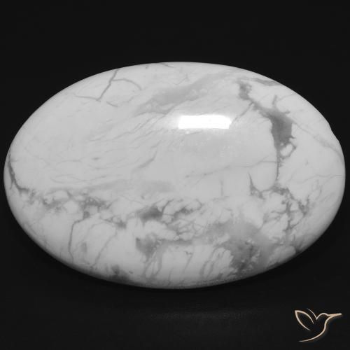 25.79ct 자연스러운 회백색 하울라이트, 타원형, 불투명체