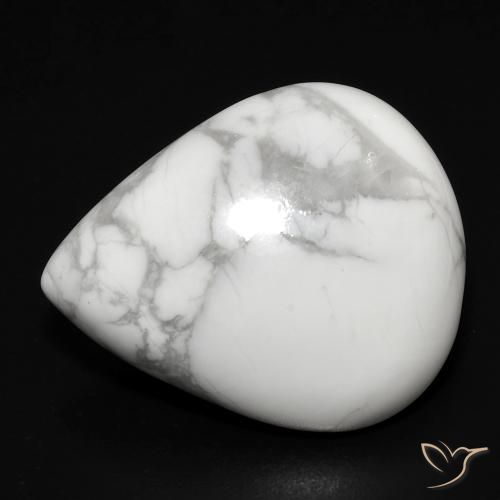 18.33ct 자연스러운 회백색 하울라이트, 배 모양, 불투명체