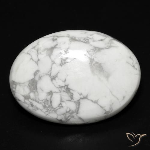 17.45ct 자연스러운 회백색 하울라이트, 타원형, 불투명체