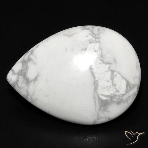15.79ct 자연스러운 회백색 하울라이트, 배 모양, 불투명체