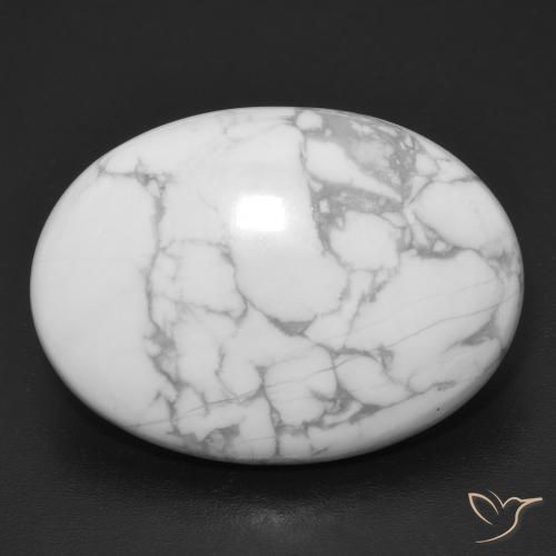 26.91ct 자연스러운 회백색 하울라이트, 타원형, 불투명체