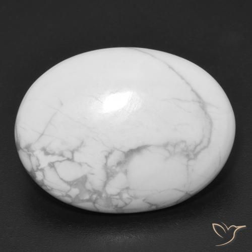 16.38ct 자연스러운 회백색 하울라이트, 타원형, 불투명체