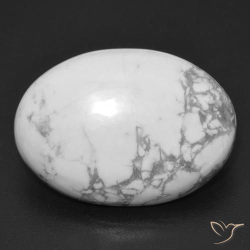 20.77ct 자연스러운 회백색 하울라이트, 타원형, 불투명체