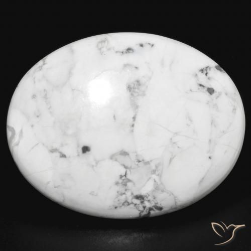 25.68ct 자연스러운 회백색 하울라이트, 타원형, 불투명체