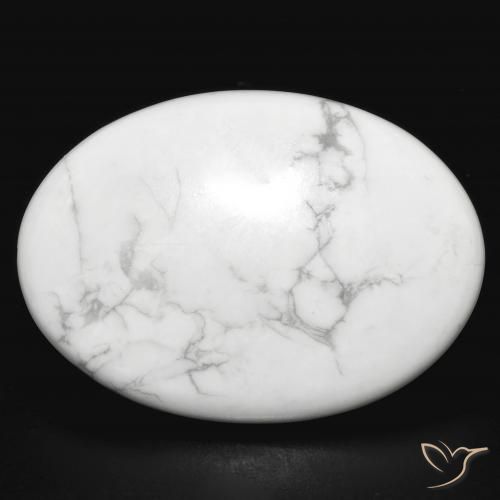 30.49ct 자연스러운 회백색 하울라이트, 타원형, 불투명체
