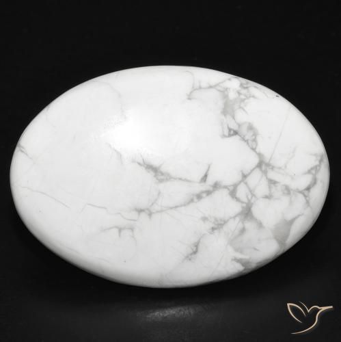 31.08ct 자연스러운 회백색 하울라이트, 타원형, 불투명체