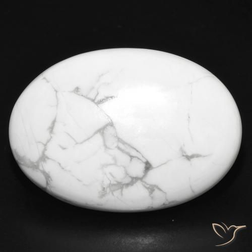 32.88ct 자연스러운 회백색 하울라이트, 타원형, 불투명체