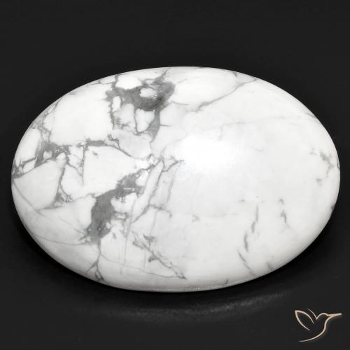 25.08ct 자연스러운 회백색 하울라이트, 타원형, 불투명체