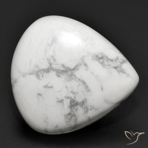 18.34ct 자연스러운 회백색 하울라이트, 배 모양, 불투명체